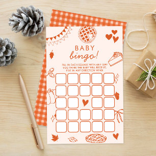 Jeu de Bingo Baby Shower Little Cutie Pie Automne