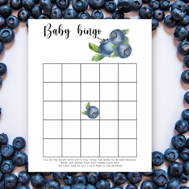 Jeu de bingo Baby shower - Myrtille (Créateur téléchargé)