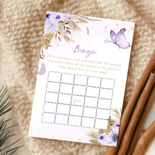 Jeu de Bingo Baby Shower Papillon Floral