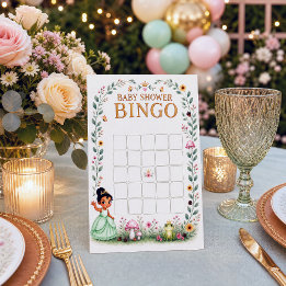 Jeu de bingo Baby Shower Princesse Grenouille à l'