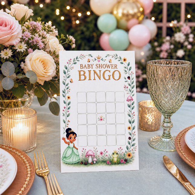 Jeu de bingo Baby Shower Princesse Grenouille à l' (Créateur téléchargé)