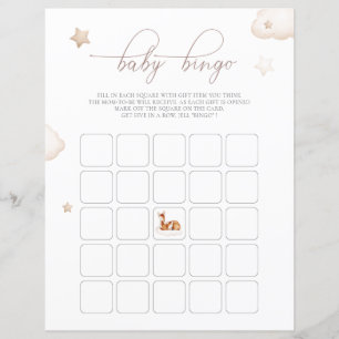Jeu de bingo bébé aquarelle genre neutre Oh Deer