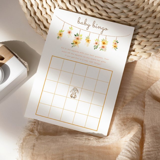 Jeu de Bingo Bébé - Baby shower lapin de Pâques (Créateur téléchargé)