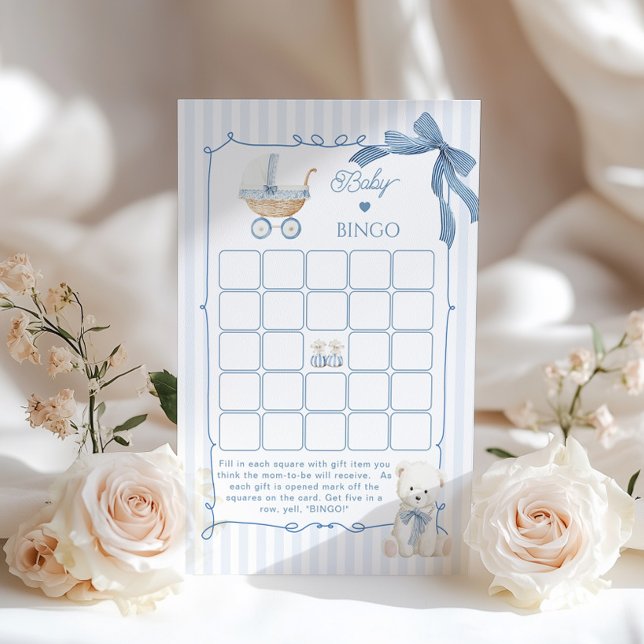 Jeu de bingo bébé calèche coquette de nursery fran (Créateur téléchargé)