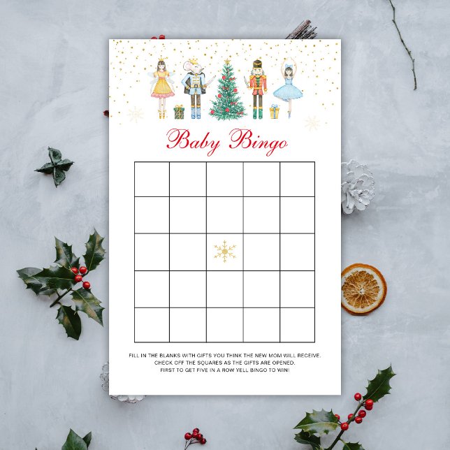 Jeu de bingo bébé Casse-Noisette de Noël (Créateur téléchargé)