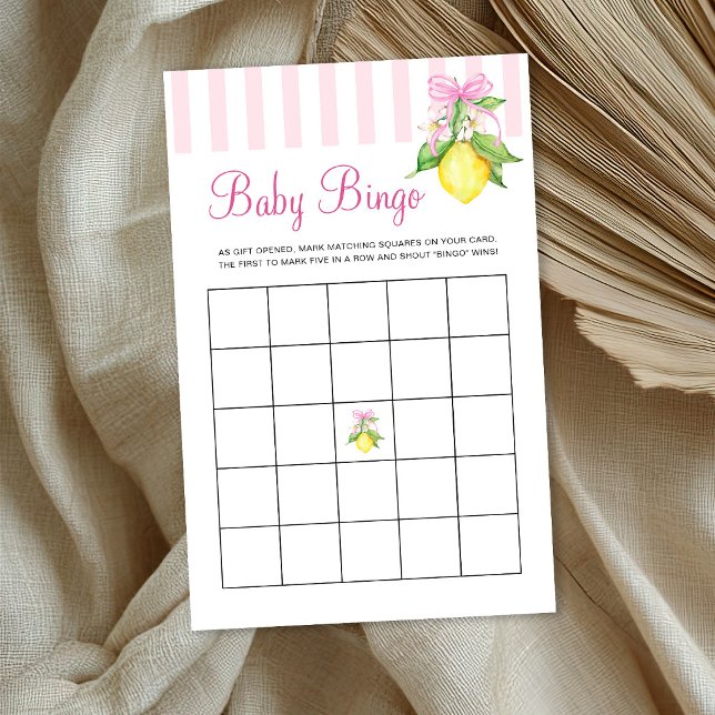 Jeu de bingo bébé Coquette Pink Lemons (Créateur téléchargé)