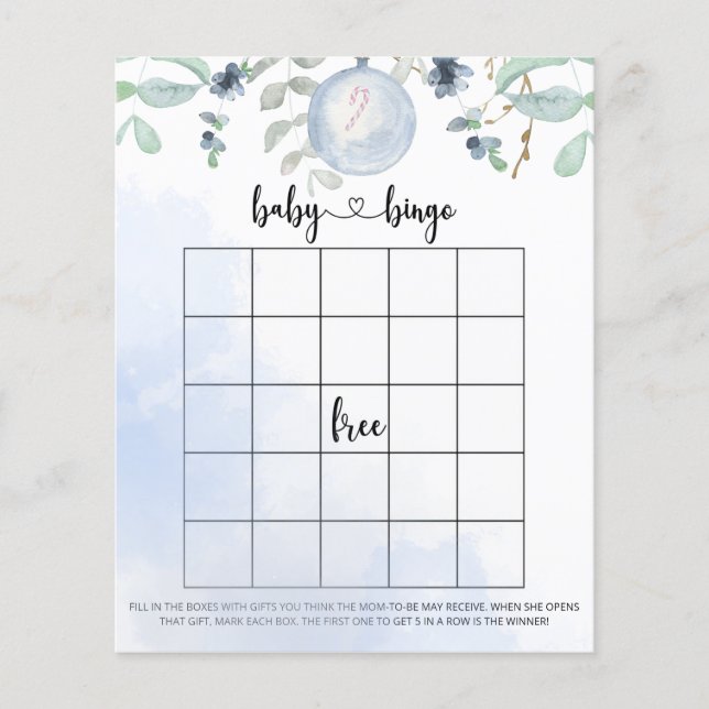 jeu de bingo bébé d'hiver (Devant)