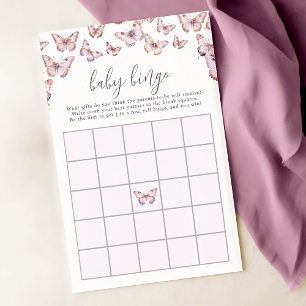 Jeu de Bingo Bingo Bébé mou et papillon rose