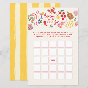 Jeu de bingo Ciao Baby Baby Shower Jeu d'art folkl