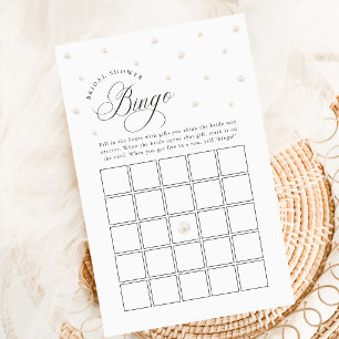 Jeu de bingo de cadeaux de mariage chic perle