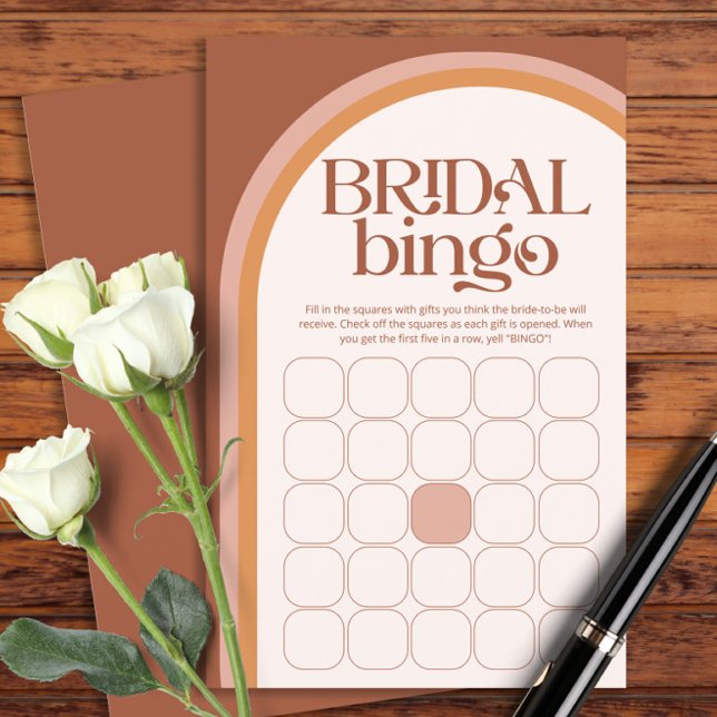 Jeu de bingo de douche nuptiale en terre cuite mod (Créateur téléchargé)