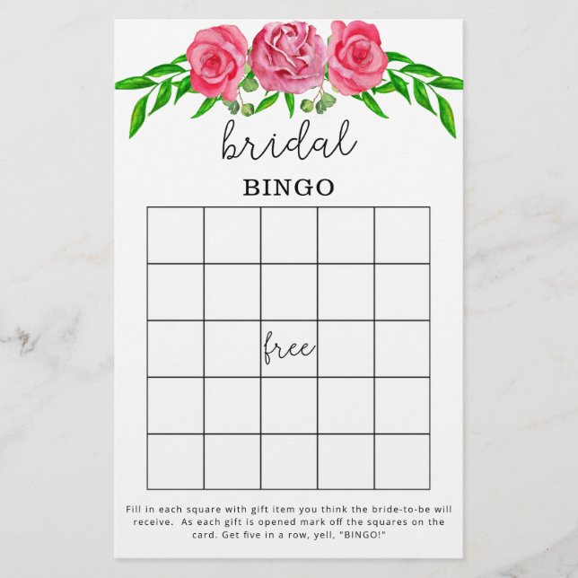 Jeu de bingo de douche rose (Devant)