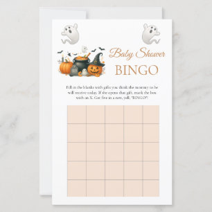 Jeu de Bingo de la fête du Baby shower d'Halloween