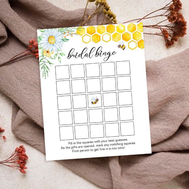 Jeu de bingo de mariage abeille à miel (Créateur téléchargé)