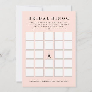 Jeu de bingo de mariage Paris Élégance pour la fêt
