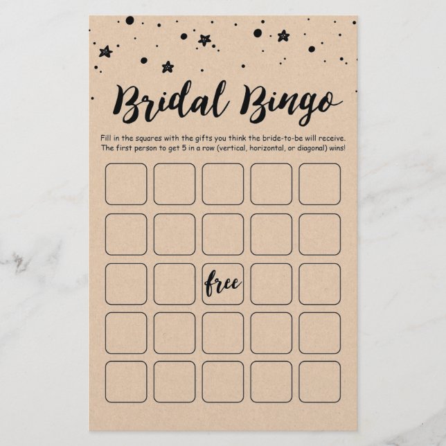 Jeu de Bingo de Mariage pour Enterrement de Vie de (Devant)