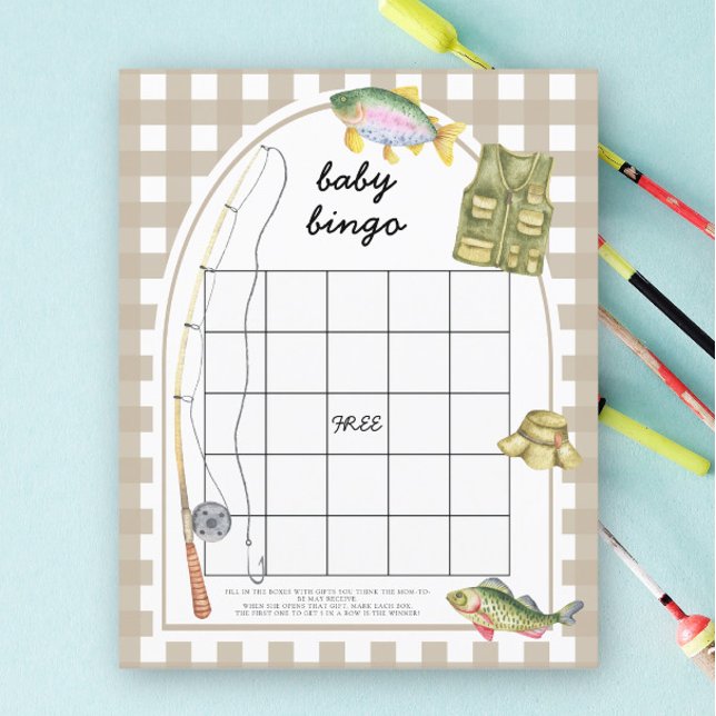 Jeu de bingo du Baby shower pêcheur (Créateur téléchargé)