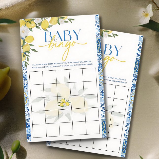 Jeu de bingo élégant pour baby shower sur le thème (Créateur téléchargé)
