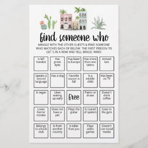 Jeu de bingo modifiable 'Trouvez quelqu'un qui...'
