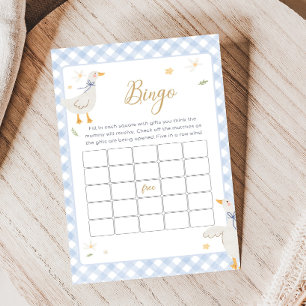 Jeu de Bingo pour Baby Shower à carreaux Silly Goo