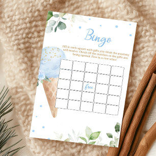 Jeu de Bingo pour Baby Shower au thème de glace bl