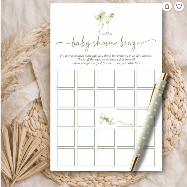 Jeu de bingo pour baby shower avec un thème d'aqua (Créateur téléchargé)