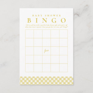 Jeu de bingo pour baby shower, carte mignonne à ca
