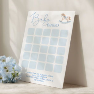 Jeu de bingo pour baby shower Cheval à bascule Vin