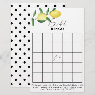 Jeu de bingo pour baby shower - Citron