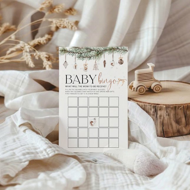 Jeu de BINGO pour Baby Shower Cozy Christmas (Créateur téléchargé)