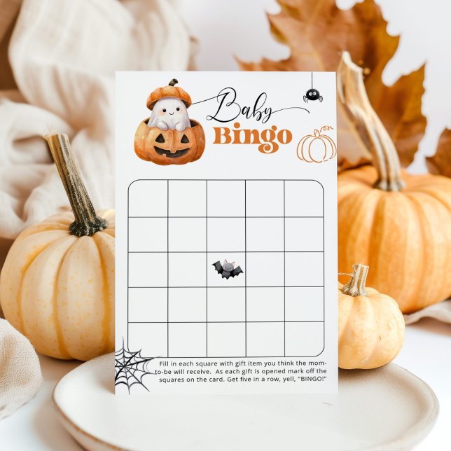 jeu de bingo pour baby shower d'automne Halloween (Créateur téléchargé)