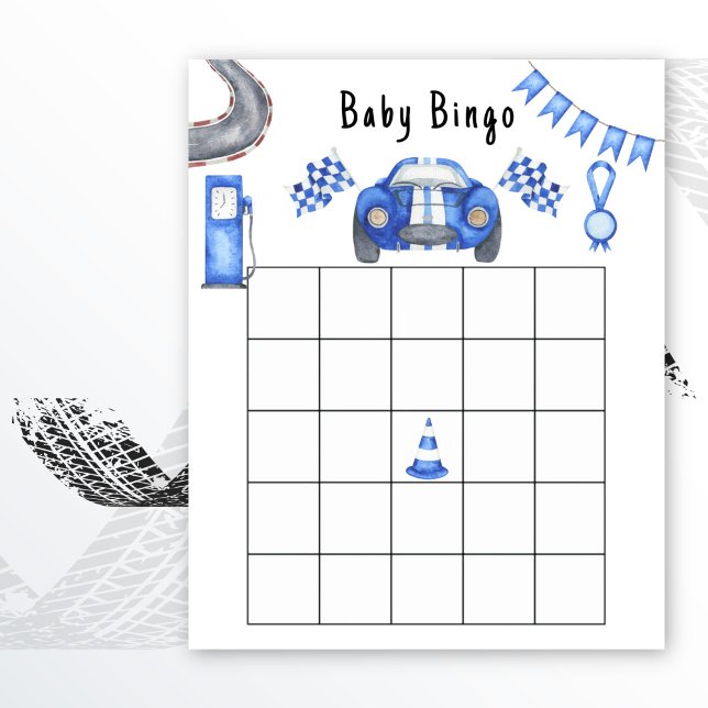 Jeu de bingo pour baby shower de course (Créateur téléchargé)
