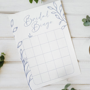 Jeu de Bingo pour Baby Shower Fleurs Periwinkle