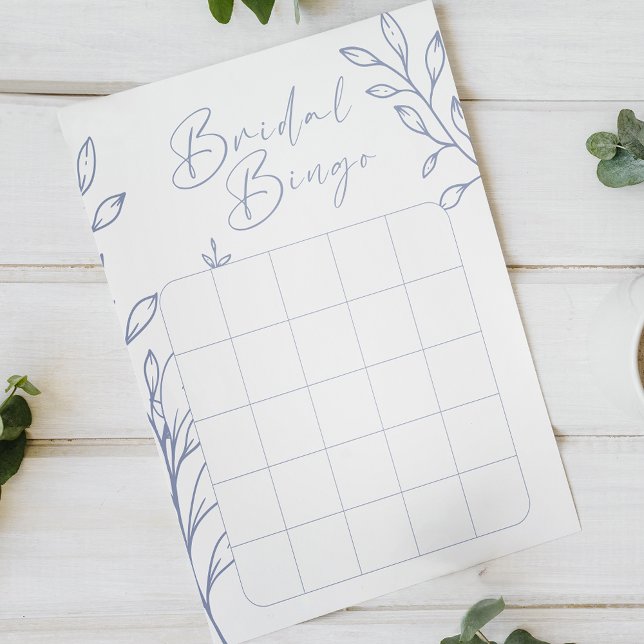Jeu de Bingo pour Baby Shower Fleurs Periwinkle (Créateur téléchargé)