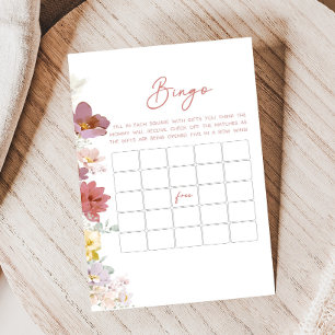 Jeu de bingo pour baby shower Florals Baby Bloom