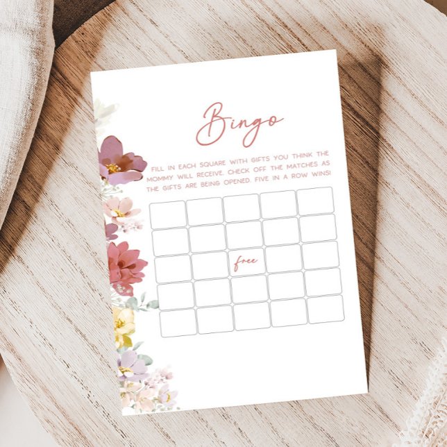 Jeu de bingo pour baby shower Florals Baby Bloom (Baby In Bloom 
Baby Shower Game)