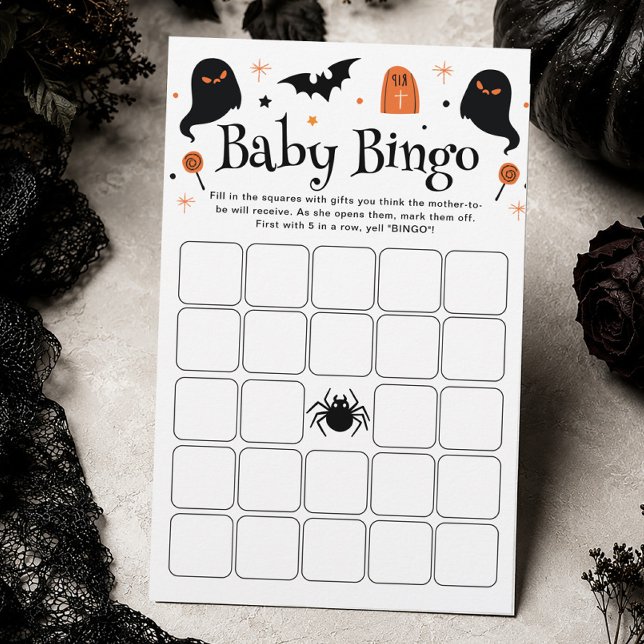 Jeu de bingo pour Baby Shower garçon Halloween Bla (Créateur téléchargé)