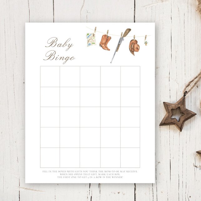 Jeu de bingo pour baby shower Hunter (Créateur téléchargé)