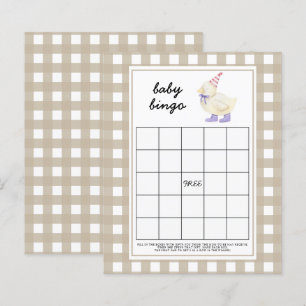 Jeu de bingo pour baby shower Lucky Duck Baby