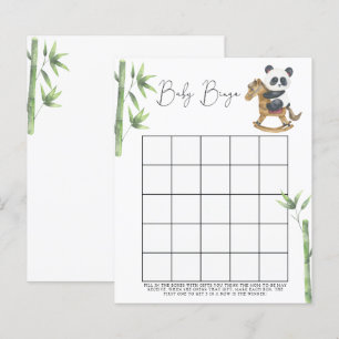 Jeu de bingo pour baby shower Ours Panda Bébé