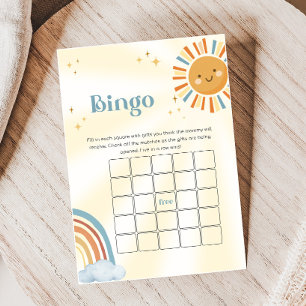 Jeu de Bingo pour Baby Shower Retro Sunshine