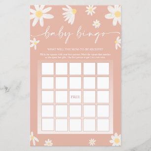 Jeu de bingo pour Baby Shower Rose  
