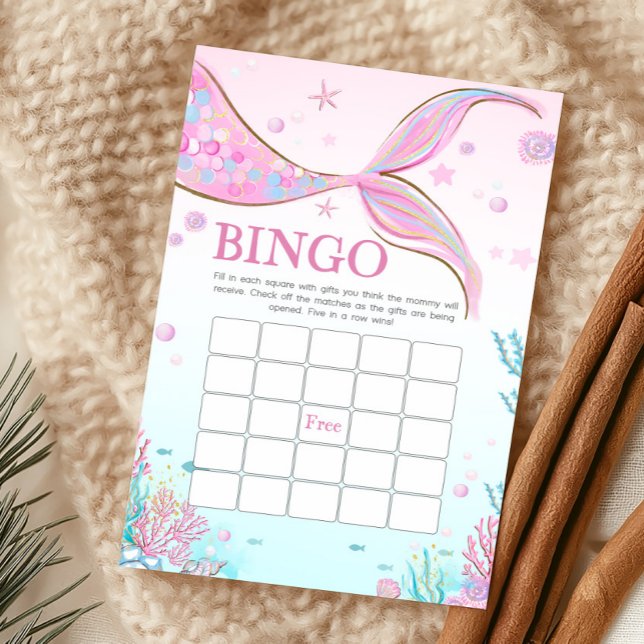 Jeu de Bingo pour Baby Shower Sirène (Under the Sea Baby Shower Bingo Game)