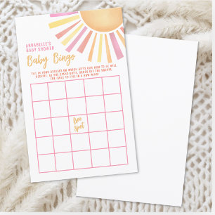 Jeu de Bingo pour Baby Shower sous le Soleil
