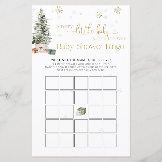 Jeu de Bingo pour Baby Shower sur le thème de l'Ar (Devant)