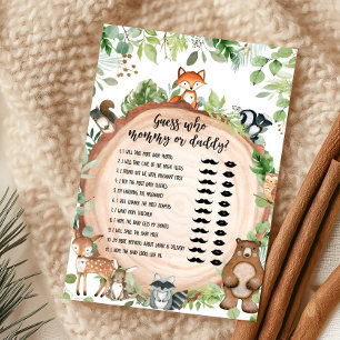 Jeu de Bingo pour Baby Shower sur les Animaux de l
