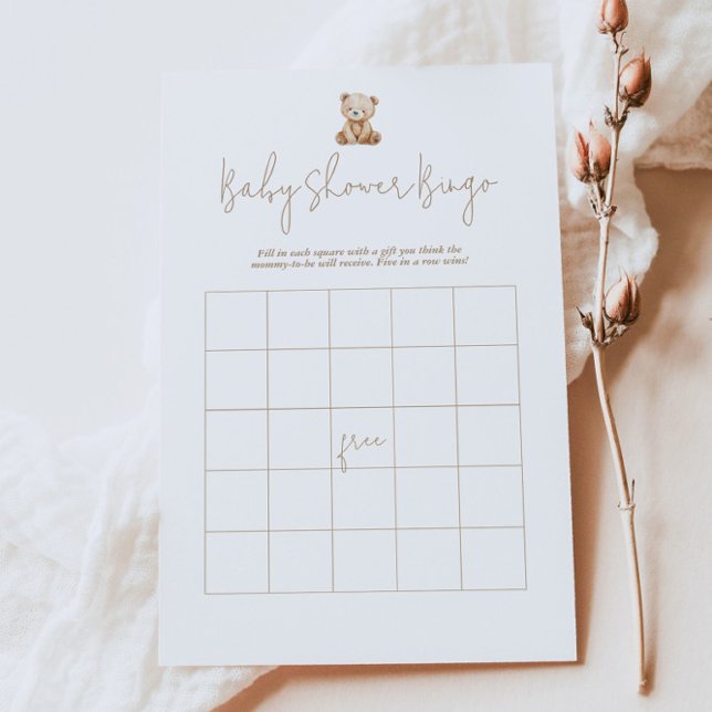 Jeu de Bingo pour Baby Shower Teddy Bear (Créateur téléchargé)