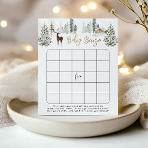 Jeu de bingo pour bébé cerf de forêt