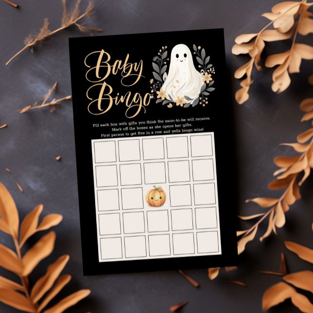 Jeu de Bingo pour Bébé Halloween Fantôme Mignon (Créateur téléchargé)