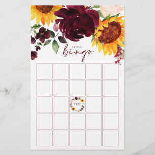 Jeu de Bingo pour Enterrement de Vie de Jeune Fill